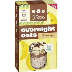Albert Heijn 3Bears Overnight oats banana split aanbieding