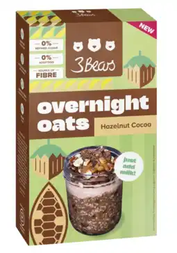 Albert Heijn 3Bears Overnight oats hazelnut cocoa aanbieding