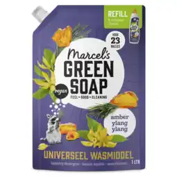 Albert Heijn Marcel's Green Soap Wasmiddel amber ylang ylang navulling aanbieding