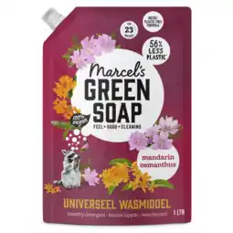 Albert Heijn Marcel's Green Soap Wasmiddel mandarin osmanthus navulling aanbieding