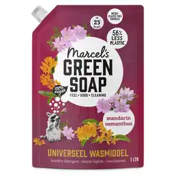 Albert Heijn Marcel's Green Soap Wasmiddel mandarin osmanthus navulling aanbieding