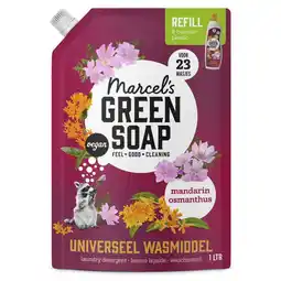 Albert Heijn Marcel's Green Soap Wasmiddel mandarin osmanthus navulling aanbieding