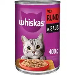 Albert Heijn Whiskas Met rund en saus aanbieding