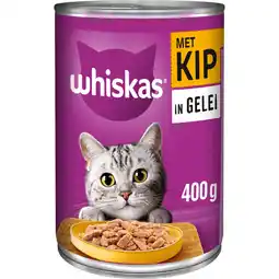 Albert Heijn Whiskas Adult 1+ jaar kip in gelei aanbieding