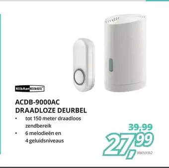 Paradigit ACDB-9000AC Draadloze deurbel aanbieding