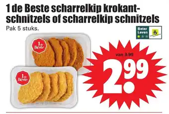 Dirk 1 de Beste scharrelkip krokant-schnitzels of scharrelkip schnitzels aanbieding