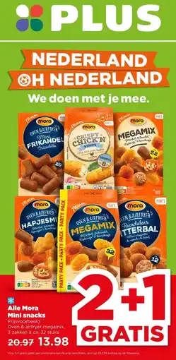 PLUS Alle Mora Mini snacks aanbieding