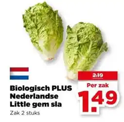 PLUS Biologisch PLUS Nederlandse Little gem sla aanbieding