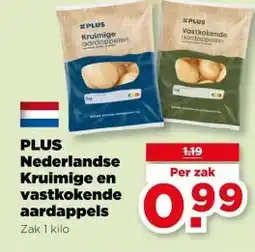 PLUS PLUS Nederlandse Kruimige en vastkokende aardappels aanbieding