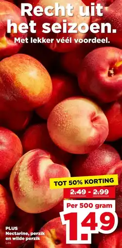 PLUS PLUS Nectarine, perzik en wilde perzik aanbieding