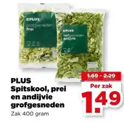 PLUS PLUS Spitskool, prei en andijvie grofgesneden aanbieding