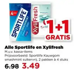 PLUS Alle Sportlife en Xylifresh aanbieding