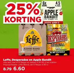 PLUS Leffe, Desperados en Apple Bandit aanbieding