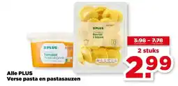 PLUS Alle PLUS Verse pasta en pastasauzen aanbieding