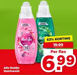 PLUS Alle Robijn Quickwash aanbieding