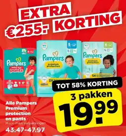 PLUS Alle Pampers Premium protection en pants aanbieding