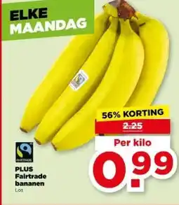 PLUS PLUS Fairtrade bananen aanbieding