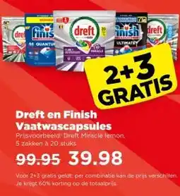 PLUS Dreft en Finish Vaatwascapsules aanbieding