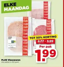 PLUS PLUS Vleeswaren aanbieding