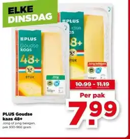 PLUS PLUS Goudse kaas 48+ aanbieding
