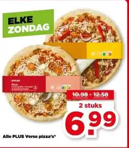PLUS Alle PLUS Verse pizza's* aanbieding