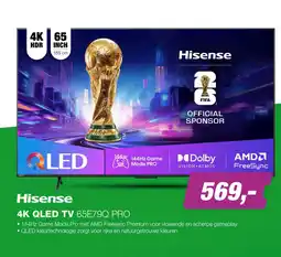 EP Hisense 4K QLED TV 65E79Q PRO aanbieding