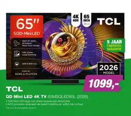 EP TCL QD Mini LED 4K TV 65MSQLED85L (2026) aanbieding