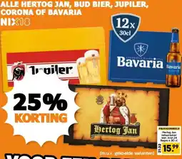 Coop ALLE HERTOG JAN, BUD BIER, JUPILER, CORONA OF BAVARIA aanbieding