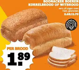 Coop BOONACKER BOERENKORRELBROOD OF WITBROOD aanbieding
