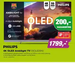 EP Philips 4K OLED Ambilight TV 550LED910 aanbieding