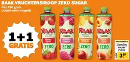 Coop RAAK VRUCHTENSIROOP ZERO SUGAR aanbieding