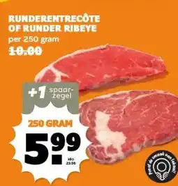 Coop RUNDERENTRECÔTE OF RUNDER RIBEYE aanbieding