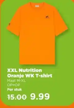 PLUS XXL Nutrition Oranje WK T-shirt aanbieding