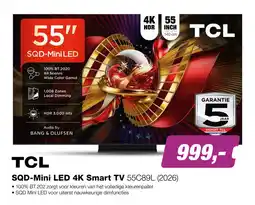 EP Tcl sqd-mini led 4k smart tv 55c89l (2026) aanbieding