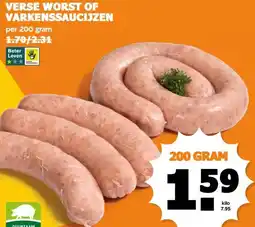 Coop VERSE WORST OF VARKENSSAUCIJZEN aanbieding