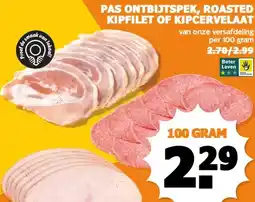Coop PAS ONTBIJTSPEK, ROASTED KIPFILET OF KIPCERVELAAT aanbieding