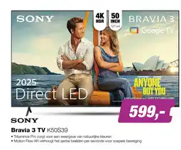 EP Sony Bravia 3 TV K50S39 aanbieding