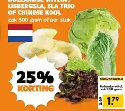 Coop HOLLANDSE WITLOF, IJSBERGSLA, SLA TRIO OF CHINESE KOOL aanbieding