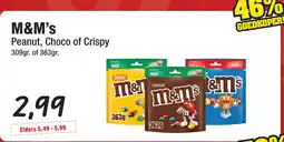 Budget Food M&M's Peanut, Choco of Crispy aanbieding