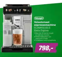 EP DeLonghi Volautomaat espressomachine ECAM450.65.S Eletta Explore aanbieding