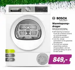 EP Bosch Warmtepomp- droger WQG235D9NL aanbieding