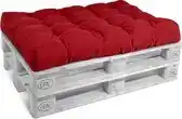 Bol.com Beautissu Style – Palletkussen Zitkussen Rood 120x80 cm voor Palletbank – Matraskussen Kwaliteit aanbieding