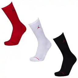 Foot Locker Jordan Everyday Cushioned Crew 3 Pack Sokken Unisex - Rood - Maat 35 - 38 aanbieding