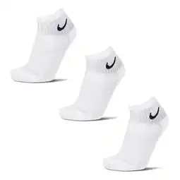 Foot Locker Nike Ankle 3 Pack Medium Sokken Unisex - Wit - Maat 38-42 aanbieding