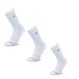 Foot Locker Jordan Everyday Cushioned Crew 3 Pack Sokken Unisex - Wit - Maat 35 - 38 aanbieding