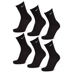 Foot Locker Nike Everyday Cushioned Crew 6 Pack Sokken Unisex - Zwart - Maat 34 - 38 aanbieding