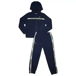 Foot Locker Lacoste Grid Taped Trainingspakken Kinder - Blauw - Maat 152 - 160 CM - Poly Woven aanbieding