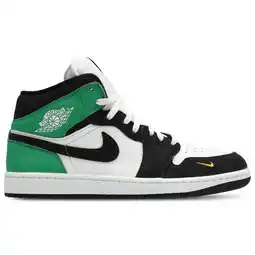 Foot Locker Jordan Aj1 Mid Sneakers Heren - Wit - Maat 40 - Leer, Synthetisch aanbieding