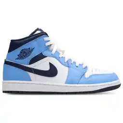 Foot Locker Jordan Aj1 Mid Sneakers Heren - Blauw - Maat 40 - Leer, Synthetisch aanbieding