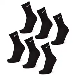 Foot Locker Nike Everyday Cushioned Crew 6 Pack Sokken Unisex - Zwart - Maat 34 - 38 aanbieding